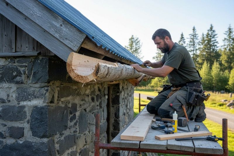 Wood Gutter Installation